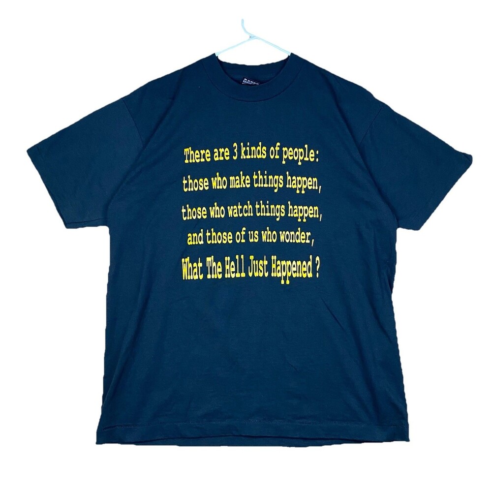Vintage 90s Fruit of the Loom BEST T-Shirt Made USA Single Stitch Funny Quote L